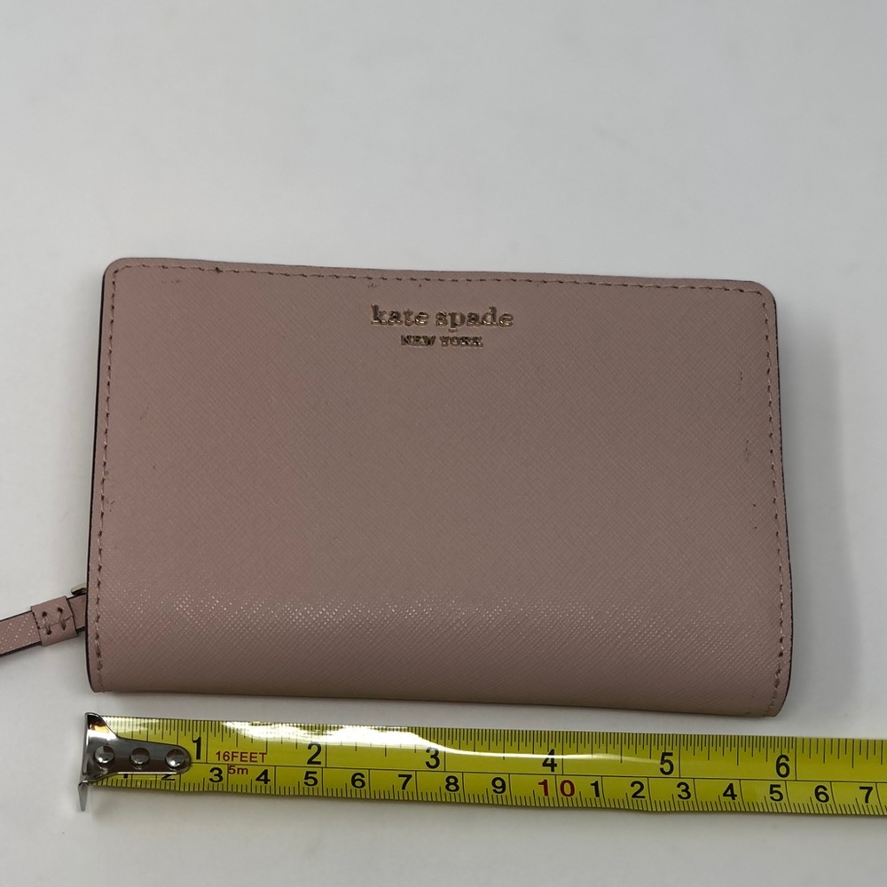 kate spade Dusty Pink Saffiano Zip Wallet - Picture 10 of 10